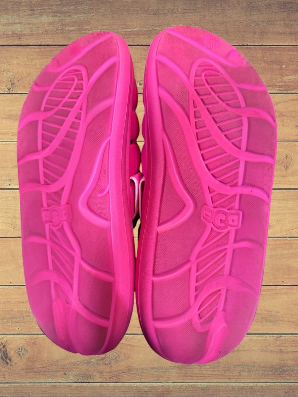 UGG Sport Yeah Pink Foam Removable Slingback Lightweight Slides Size 9 - Picture 8 of 16